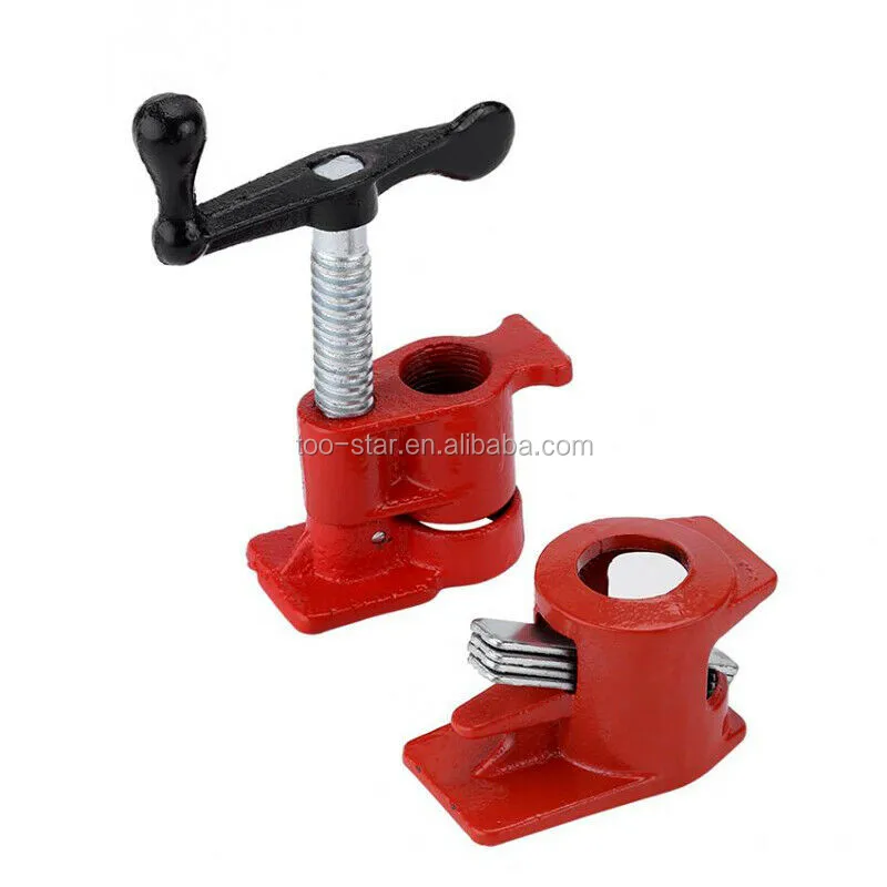 3/4" Wood Gluing Pipe Clamp Set Heavy Duty PRO Woodworking Cast Iron New FOUR 