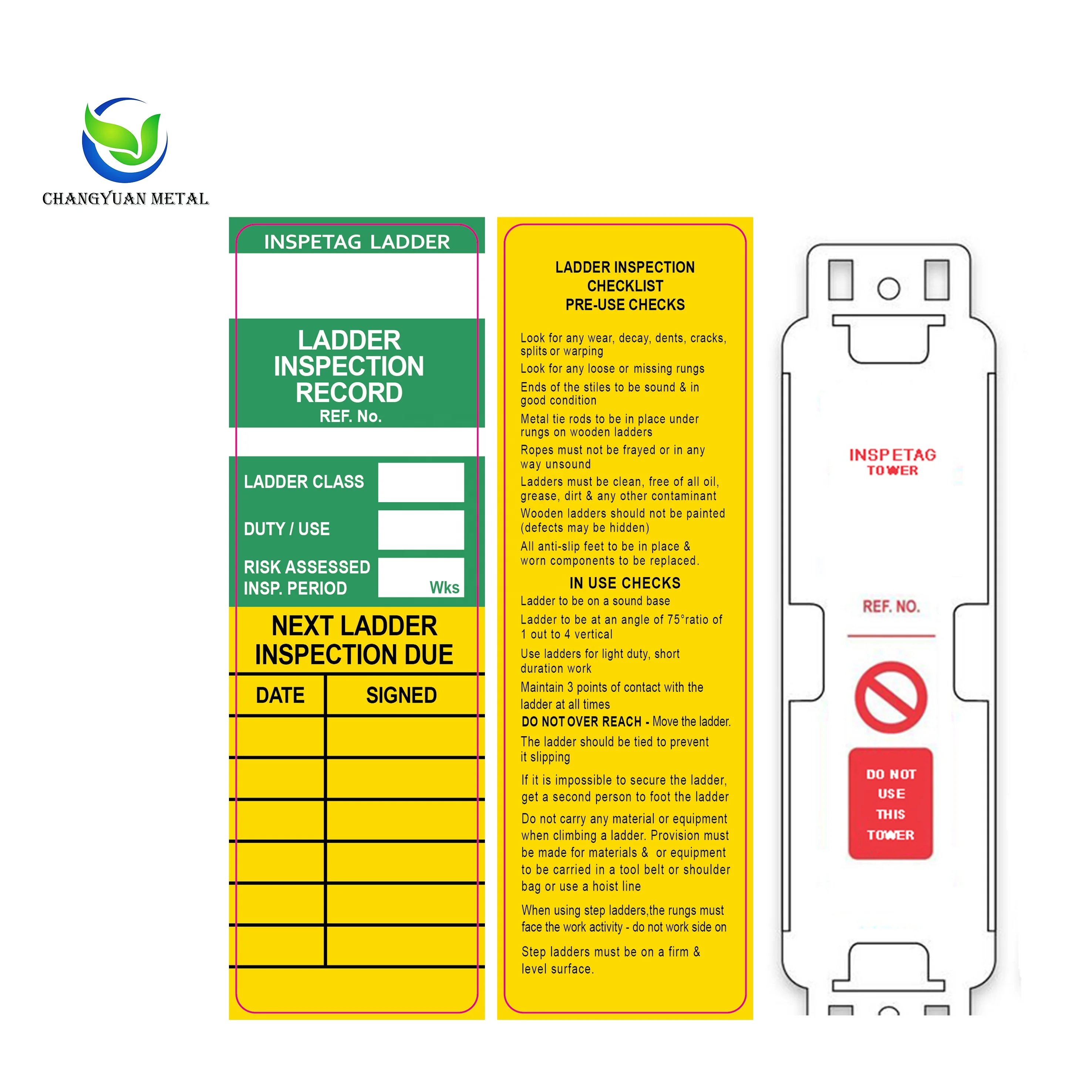 ABS Plastic Multifunction Scaffolding Tag for Construction Site