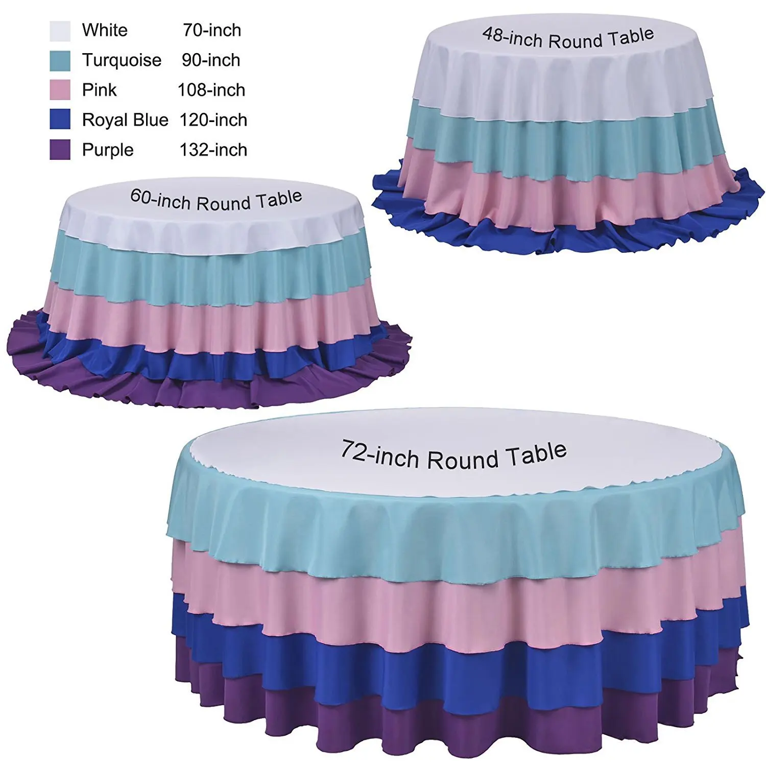 108 inch round tablecloth on 60 inch table