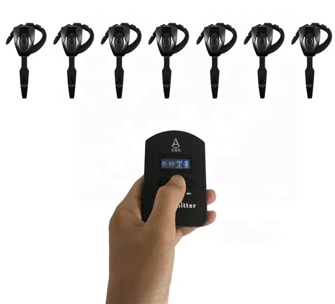 
2,4G Беспроводная система туристического гида, приемник и передатчик с ушным крючком для туристического агента/туристического гида/образования 