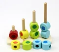 Wooden Counting Stacker Baby Toy Teaching Aids Preschool Training
