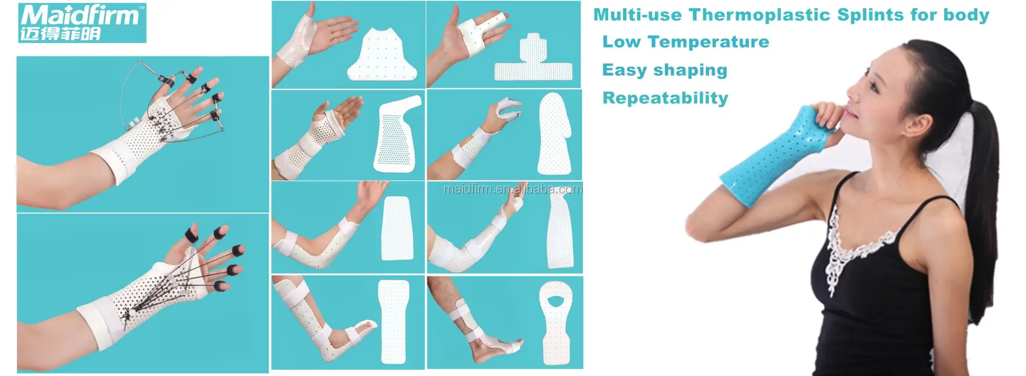 Orthopedic Low Temperature Thermoplastic Sheet Splint Materials