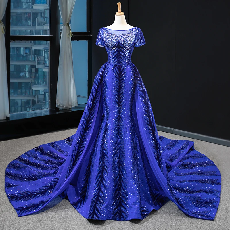 Vestidos De Noche Long Evening Dress Mermaid Evening Gown,Royal Blue Evenin...