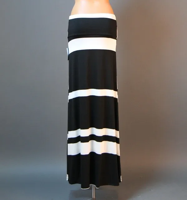 cintu Falda de punto para mujer Falda de rayas bloqueadas de Color 