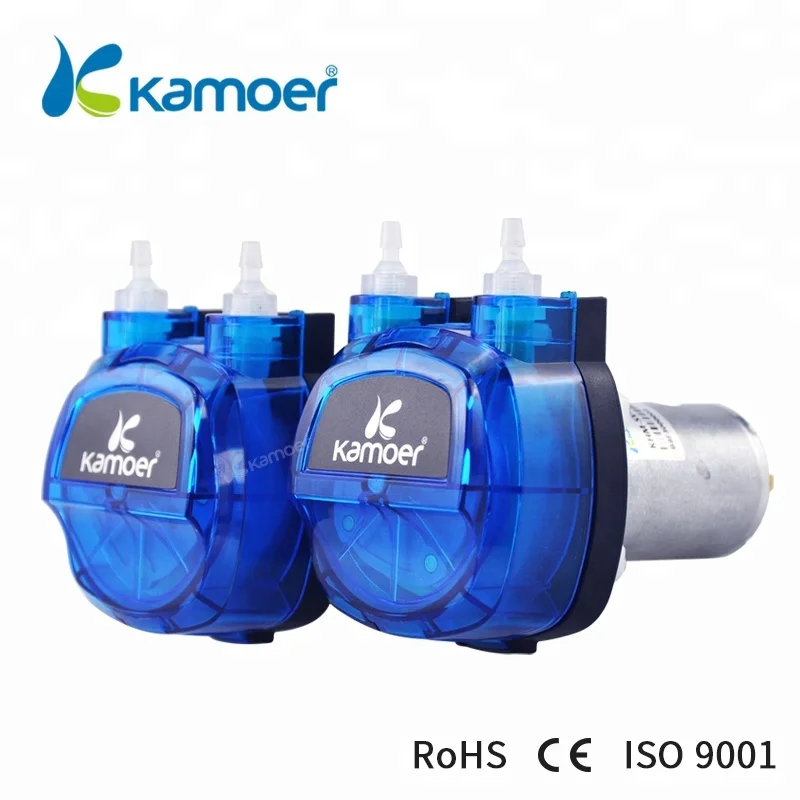 Kamoer KHM High-precision DC Motor 3 Rotors Peristaltic Pump Sodium Bisulfate  with Plastic Gear Drive Norprene Tube