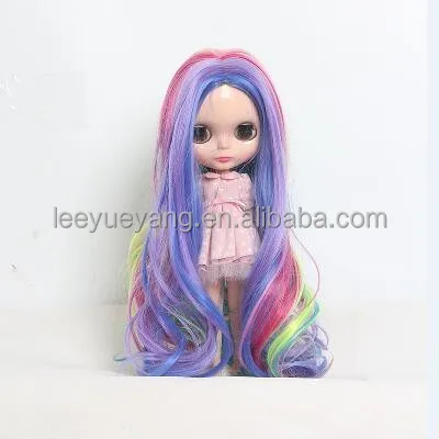レインボードールヘアウィッグカラフルなカーリードールヘア送料無料安い美しいベビードールヘアウィッグ Buy 人形の髪かつら カーリー人形の髪 合成かつら Product On Alibaba Com