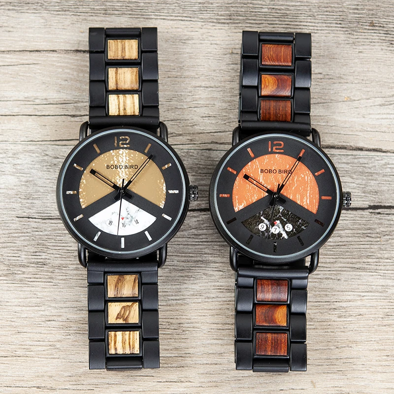 2019 деревянные часы BOBO BIRD с индивидуальным дизайном, мужские наручные часы разных цветов
