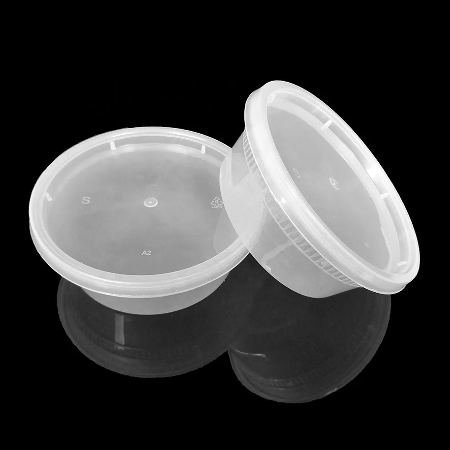 64 oz. Round Microwaveable Deli Container/Tub (Clear) Base - NO