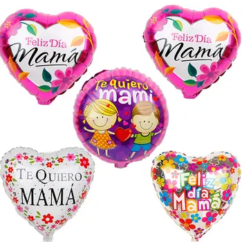 Spanish 18 inch happy Mother's Day balloon helium Te amo mama balloon happy mum/dad