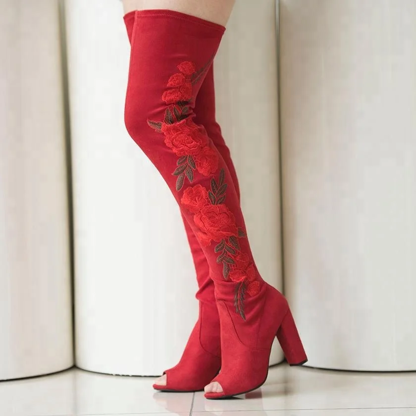 fancy knee high boots