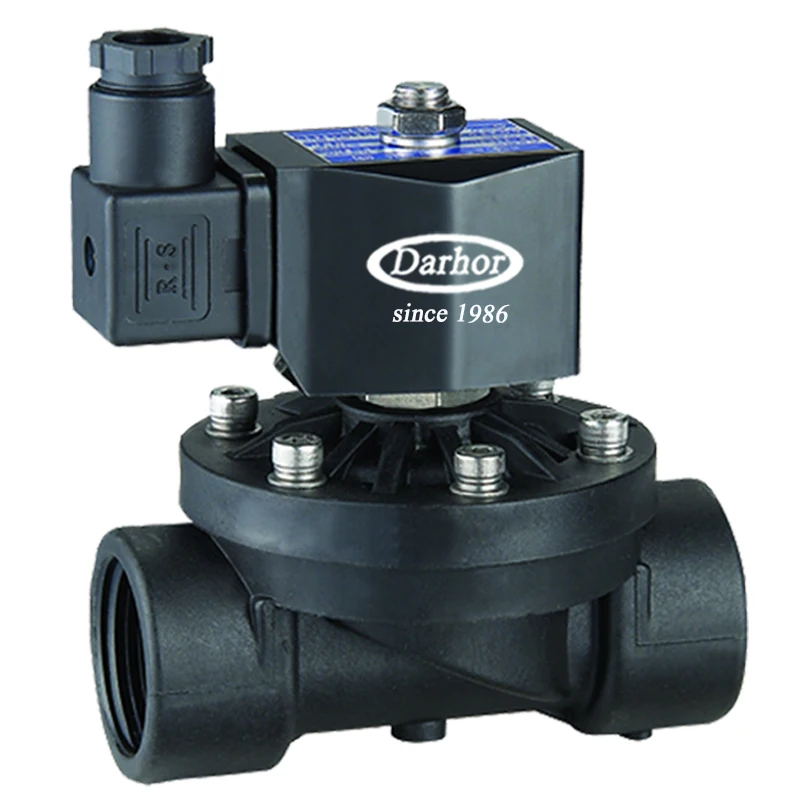 20mm Plastic Low Pressure Normally Closed Nylon Water Solenoid Valve DC 24V