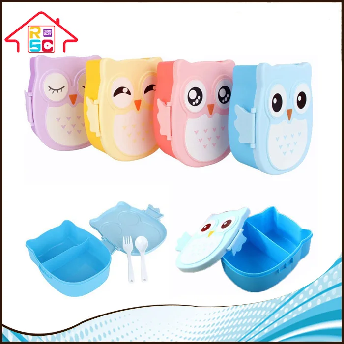 Owl Lunch Box Food Container  Kids Cartoon Lunch Container - Cartoon Lunch  Box Bento - Aliexpress