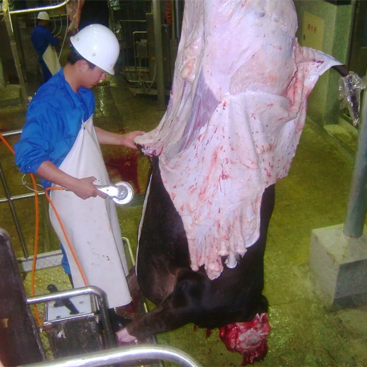 Cow hide pulling hydraulic peeling machine