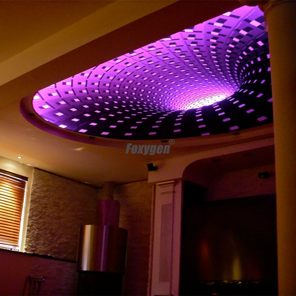 interior decorative pvc translucent 3d custom printed stretch ceiling film-14