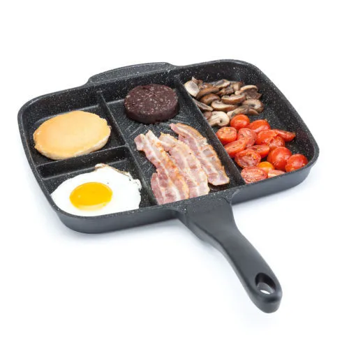 5 Section Divided Master Pan Multi-Sectional Skillet Multi Pan