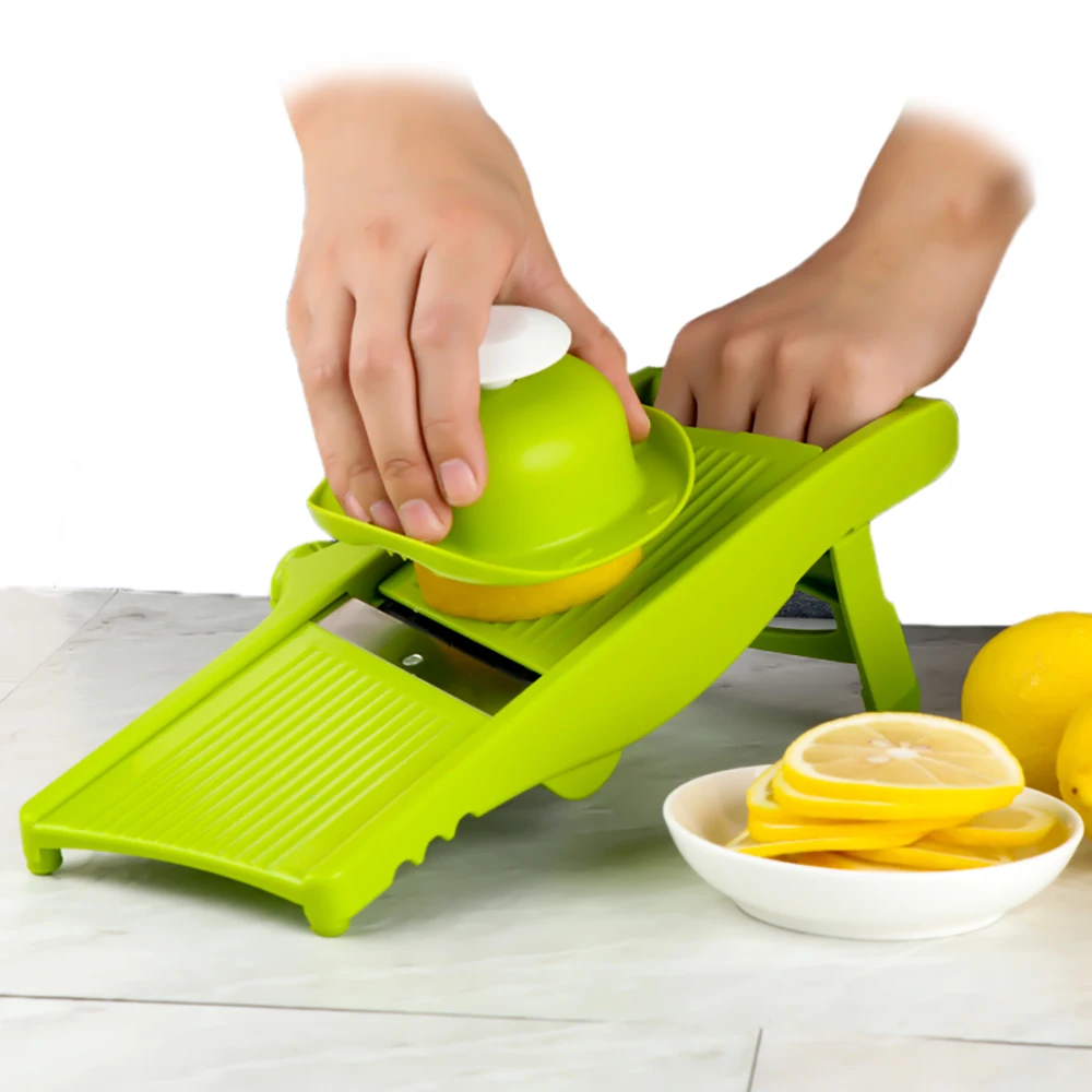 Green Plastic Multifunctional Vegetable Cutter, For Home