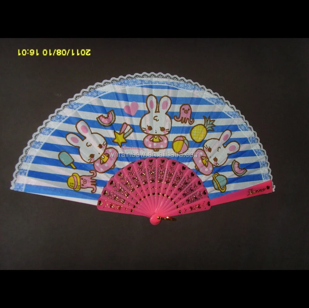 Индивидуальные складные пластиковые ручные вентиляторы, 23 см