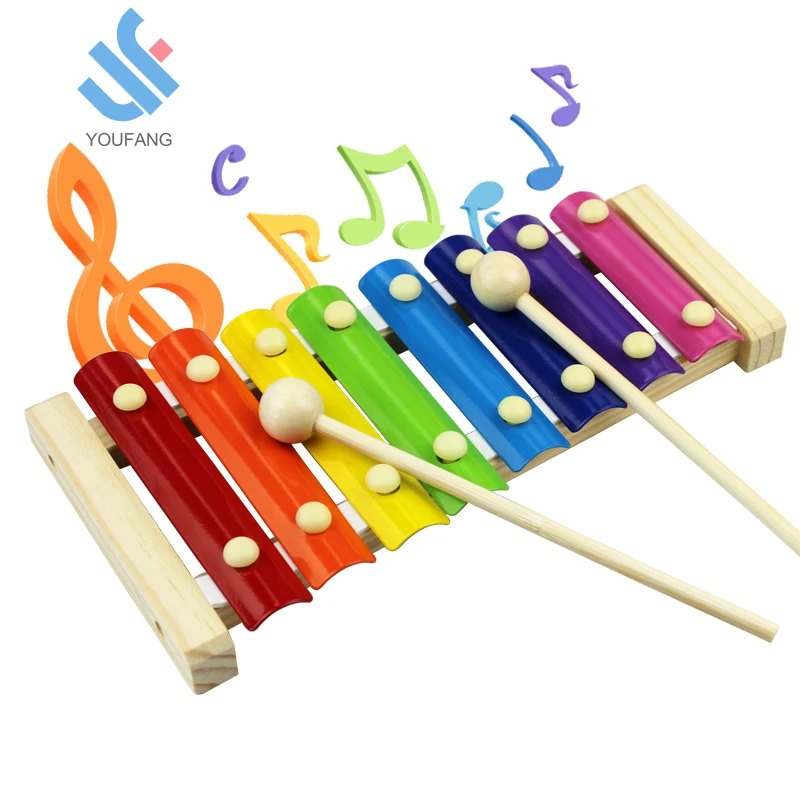 YF-M217 8 ключей рука прекрасный обучения образовательные ксилофонная музыка деревянная игрушка для детей