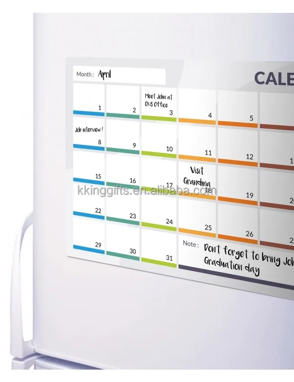 Лидер продаж, многоразовый Магнитный ластик, календарь, Ежемесячный план, магнит на холодильник, магнитный календарь на холодильник, набор