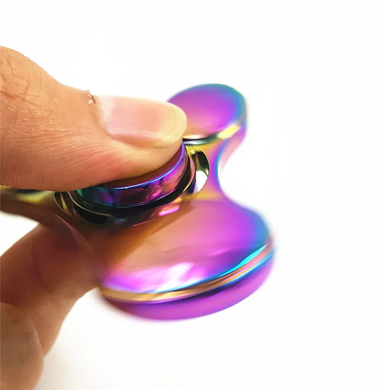 Рука Непоседа Spinner Игрушки EDC Непоседа Игрушки Красочные три листа пальцев гироскопа