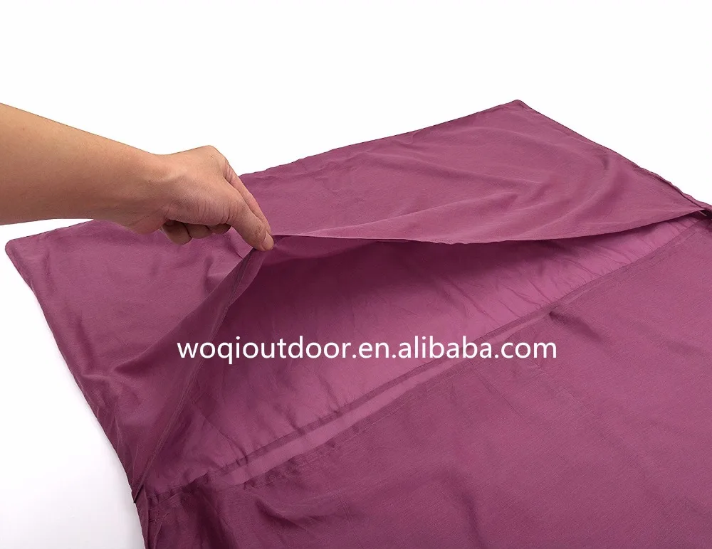 Woqi High Quality Envelop Shape Warm and Soft Silk Sleeping Bag Liner