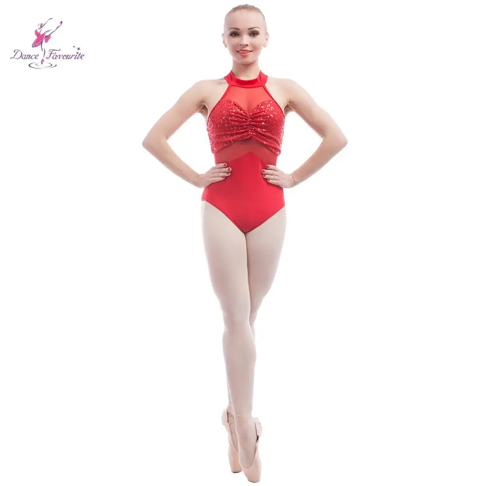 red sequin leotard