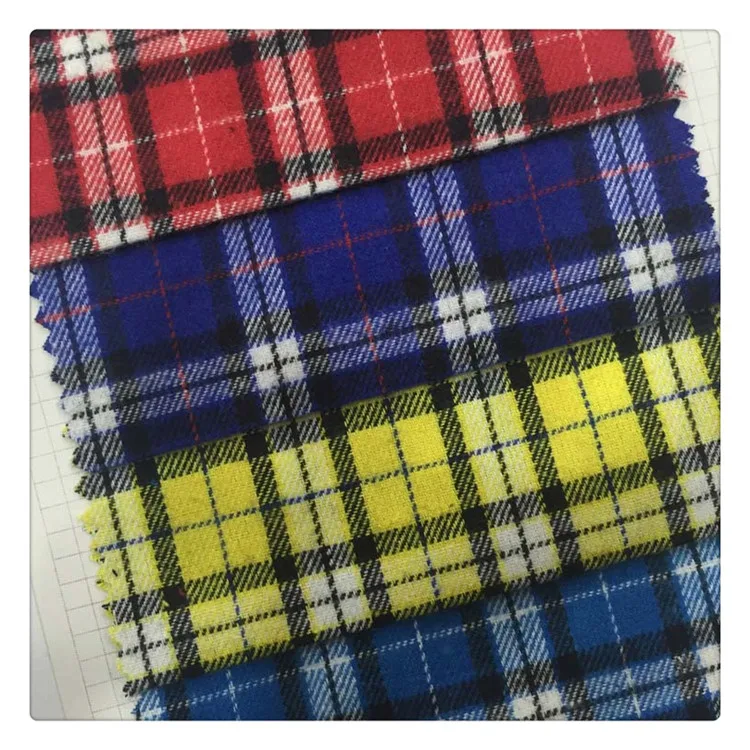 Купить прямо у производителя ткани по низкой цене, Высококачественная 100 хлопчатобумажная фланелевая ткань, окрашенная/проверенная цена на складе мужских рубашек