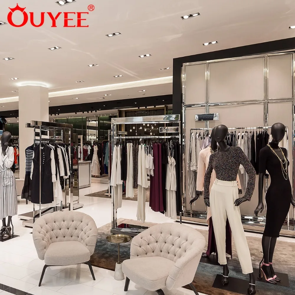 Elegant Garment Display Rack for Ladies Shops  Easy Assembly, Durable  Design, and Custom Size Options Available