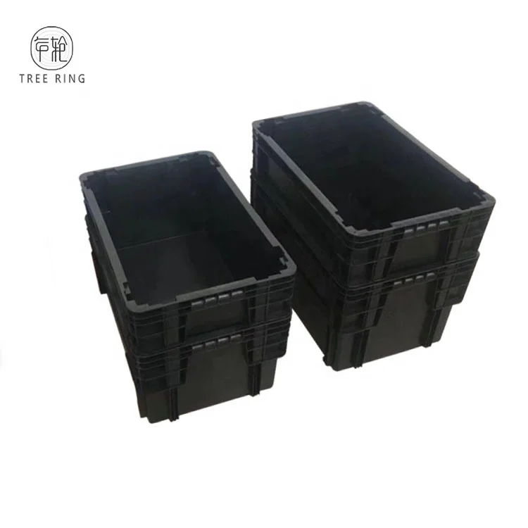 Uncollapsible Stack Nest Plastic Tote Rigid Fish Container for Water and Seafood Storage