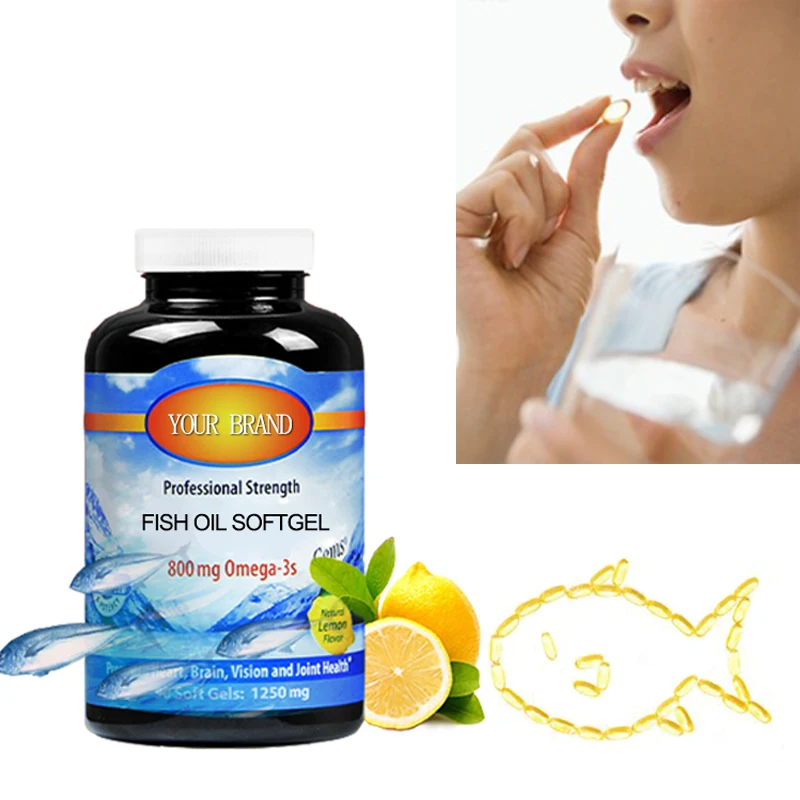 Lowering blood lipid omega-3 fish oil 1000mg