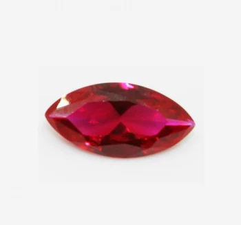 HOT SALE marquise cut 5# ruby polished gem stone price in China