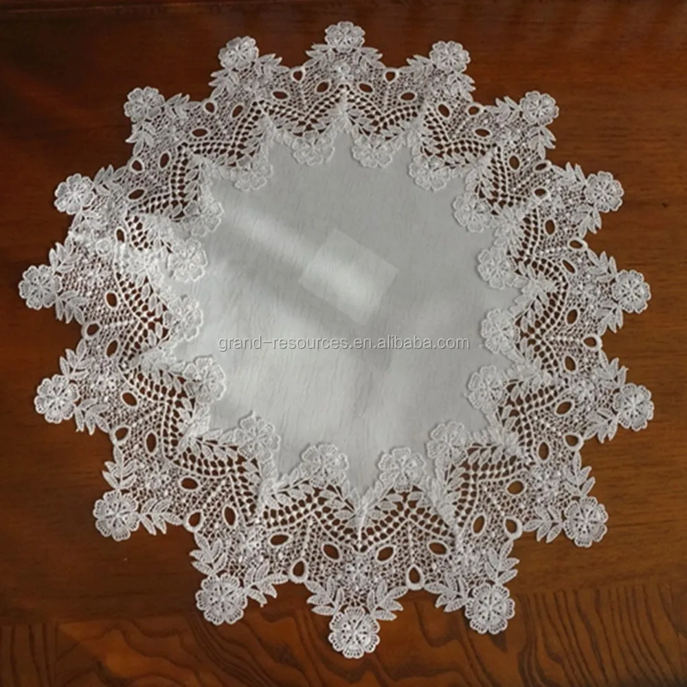 Plain Place Mats Table Embroidered Flower Cutwork Placemats Buy
