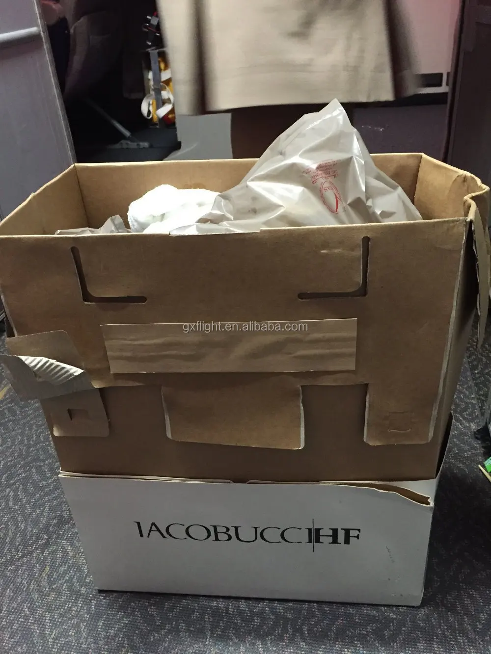 Sturdy Inflight Trash Compactor Box - 3-Ply Fiberboard