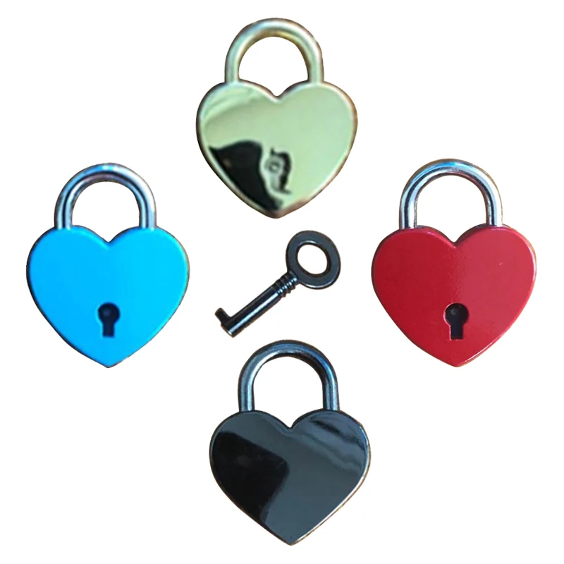 7 Colors Mini Love Heart Shape Lock Luggage Bag Case Gym Locker