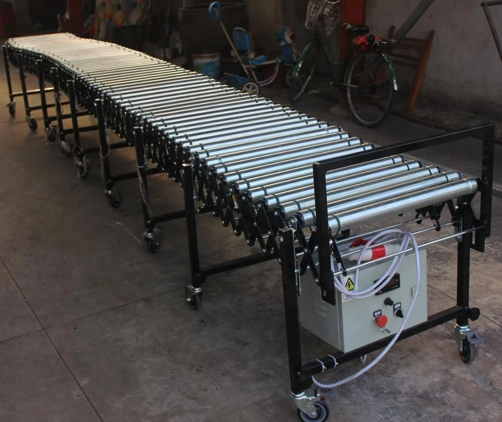Flexible Motorized Roller Conveyor for Container Loading Unloading