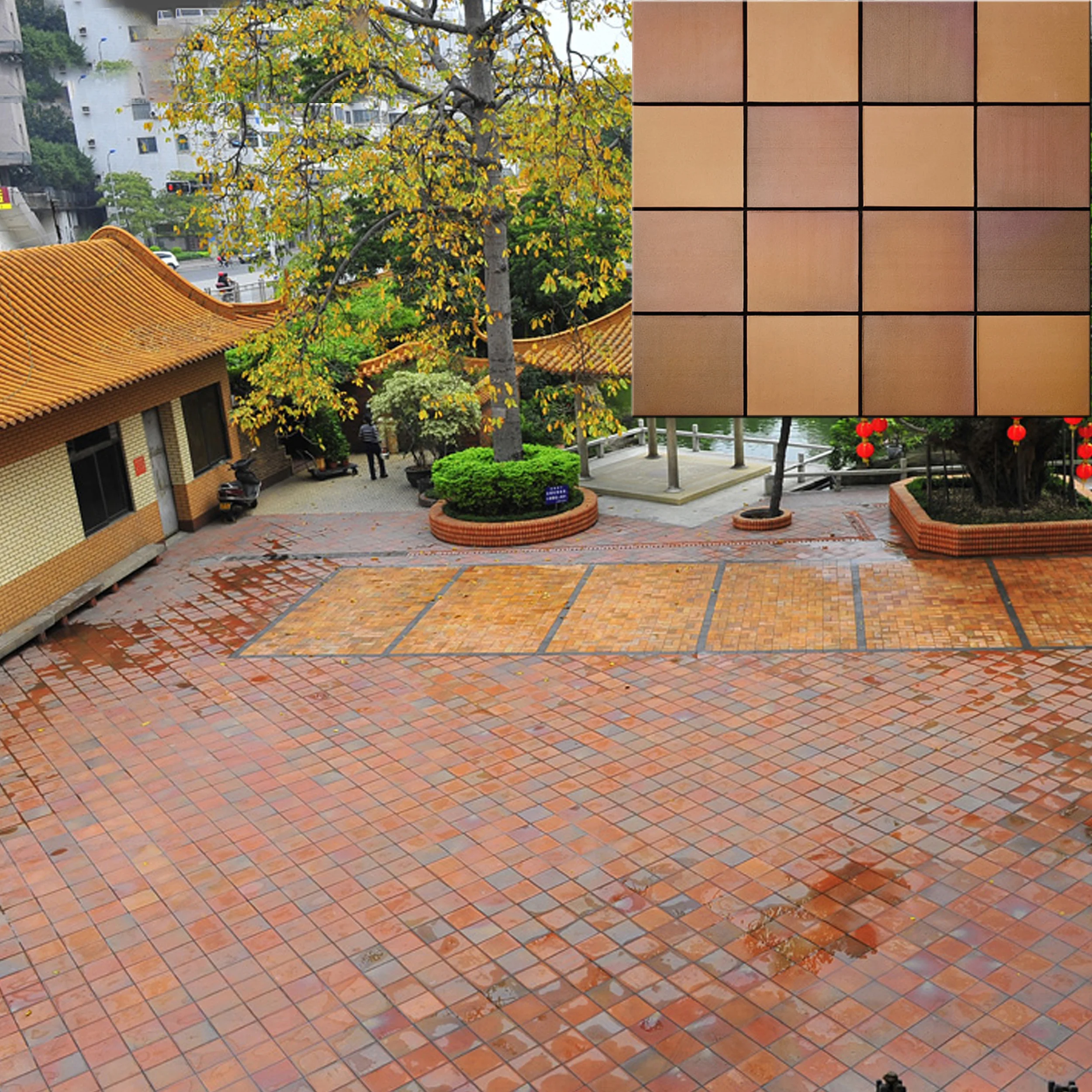 MPB-004 Outdoor Antique Terracotta 200x200 Terracotta Floor Tile