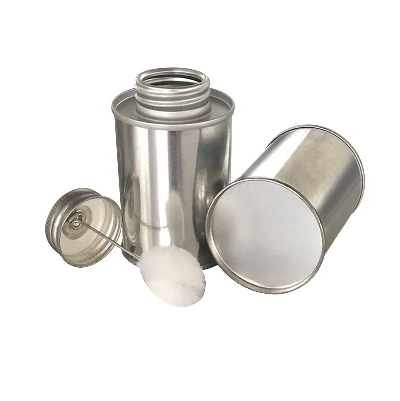 4oz Round PVC Glue Tinplate Tin Solvent Can Manufacturer With Dauber Lid