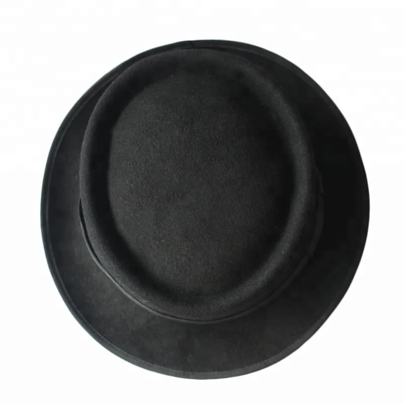 Wool Felt Chapeau Haut De Forme Gaucho Pork Pie Hat for Men