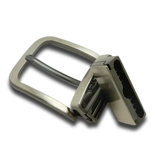 Wholesale Design Custom Logo Engraved Plating Garment Twisted Type Zinc Alloy Reversible Double-Sides Belt Pin Buckles