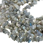 Wholesale Labradorite for Jewelry Making Tumbled Chip Stone Irregular Shaped Labradorite Loose Beads 33&quot;