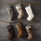CFP G238 Stocked Christmas Gift Blank Faux Fur Christmas Stockings