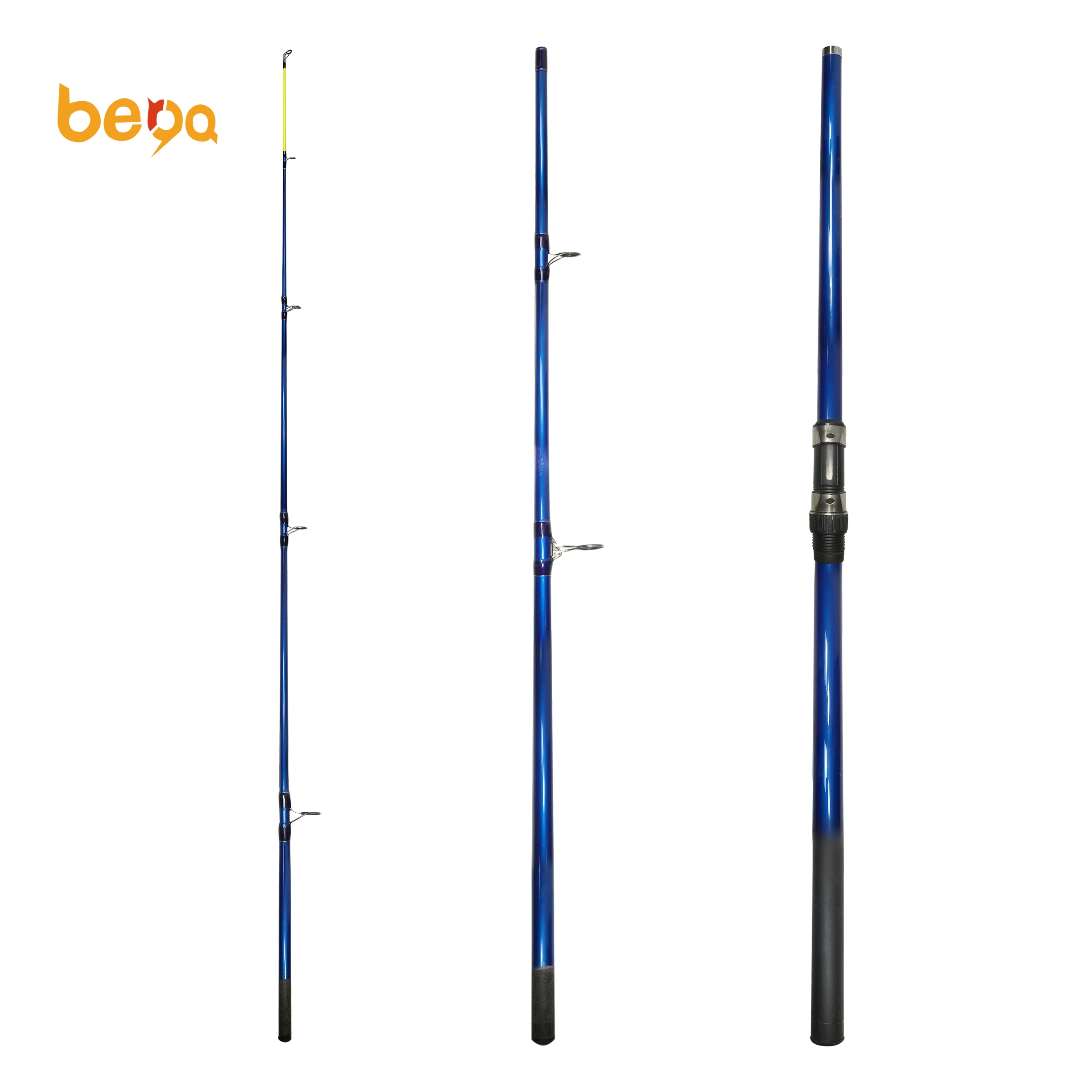 Blue 10ft-14ft 3 Section Fiberglass Surf Fishing Rod - Customizable, Durable 100-200g Glass Fiber Fishing Rod for Professionals Blue 10ft-14ft 3 Section Fiberglass Surf Fishing Rod - Customizable, Durable 100-200g Glass Fiber Fishing Rod for Professionals