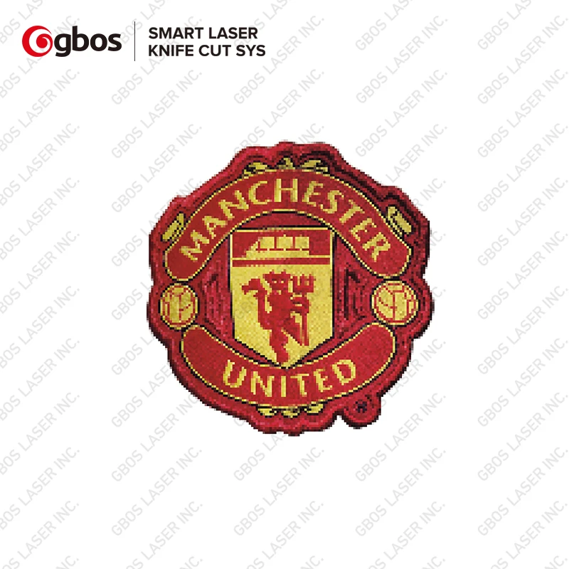 Gbos Laser Cutter Fold Machine Woven Label Logo Patch Laser Cutting Machine With Camera Visual System