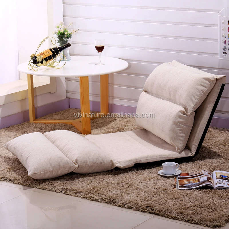Legless Chair with Arm Easy Carrying Folding Single Bed Style Sofa Bed