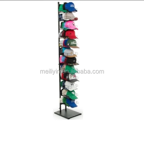 Floor Standing Wire Baseball Cap Pos Rack 12 Tier Black Metal Hat Display Rack Buy Metal Hat