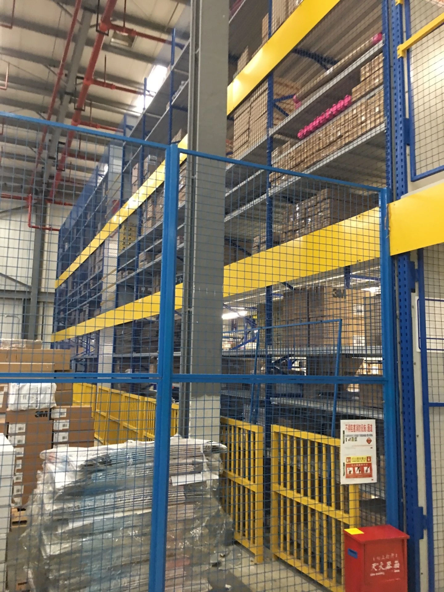 Metal Mezzanine 2 Floor Decking System with Lift