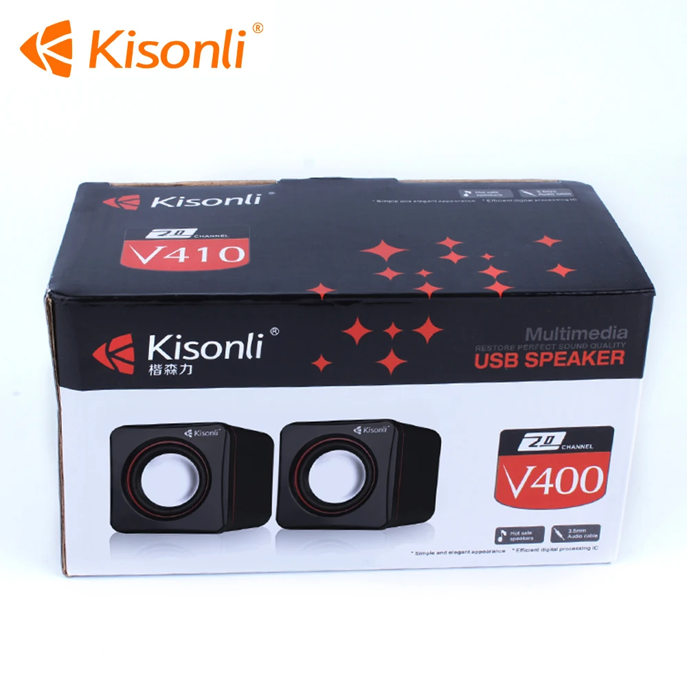 Kisonli V400 Speaker Creative Mini Wired Portable Usb Computer Speaker