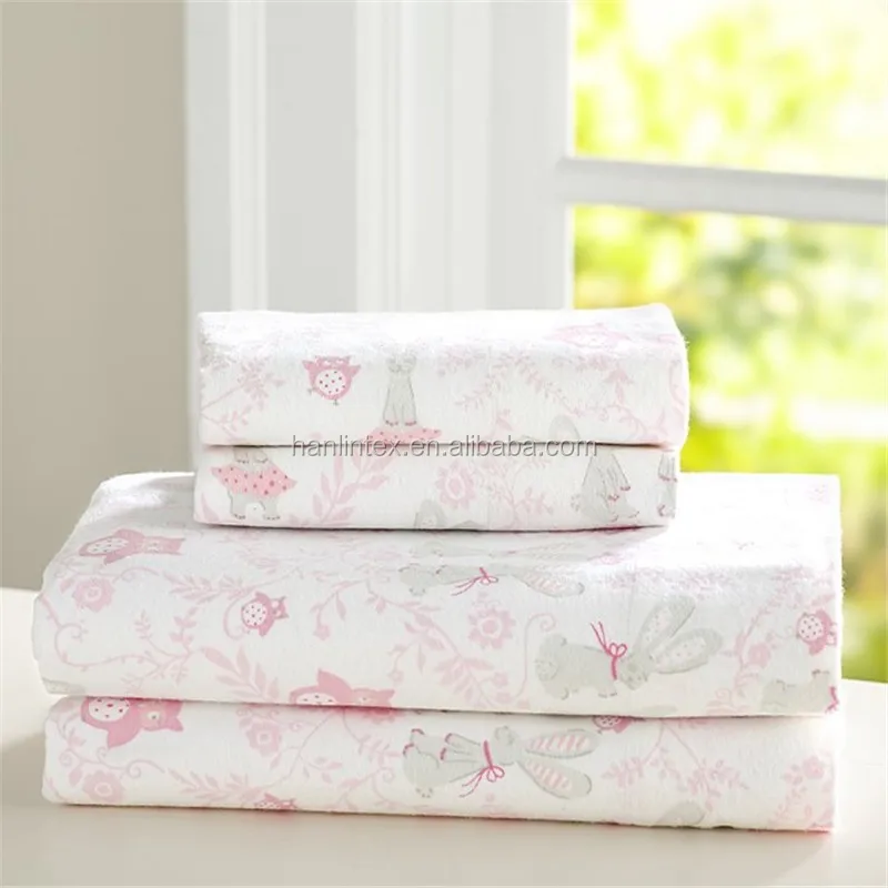 Безопасная и теплая хлопковая фланелевая ткань с принтом для квилтинга детского использования