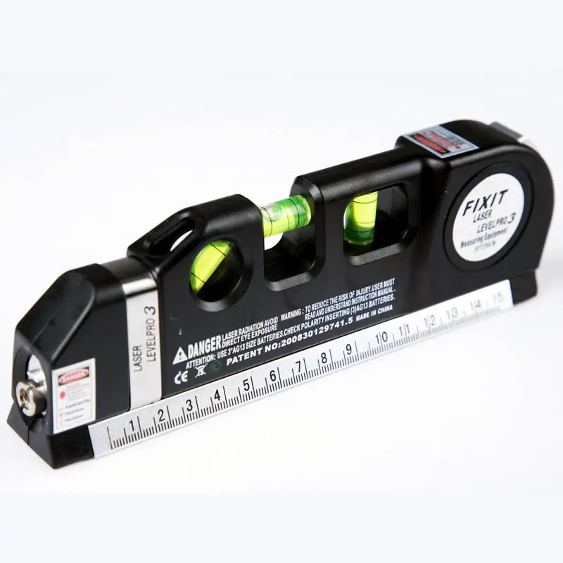 Многоцелевой лазерный уровень, практичная Горизонтальная Вертикальная измерительная лента, 8 футов, горизонтальный диагностический инструмент, лазерный вытяжной уровень, l-выравниватель