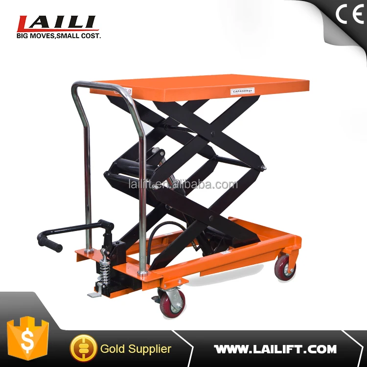 350KG Capacity Manual Scissor Lift Table With CE Certificate